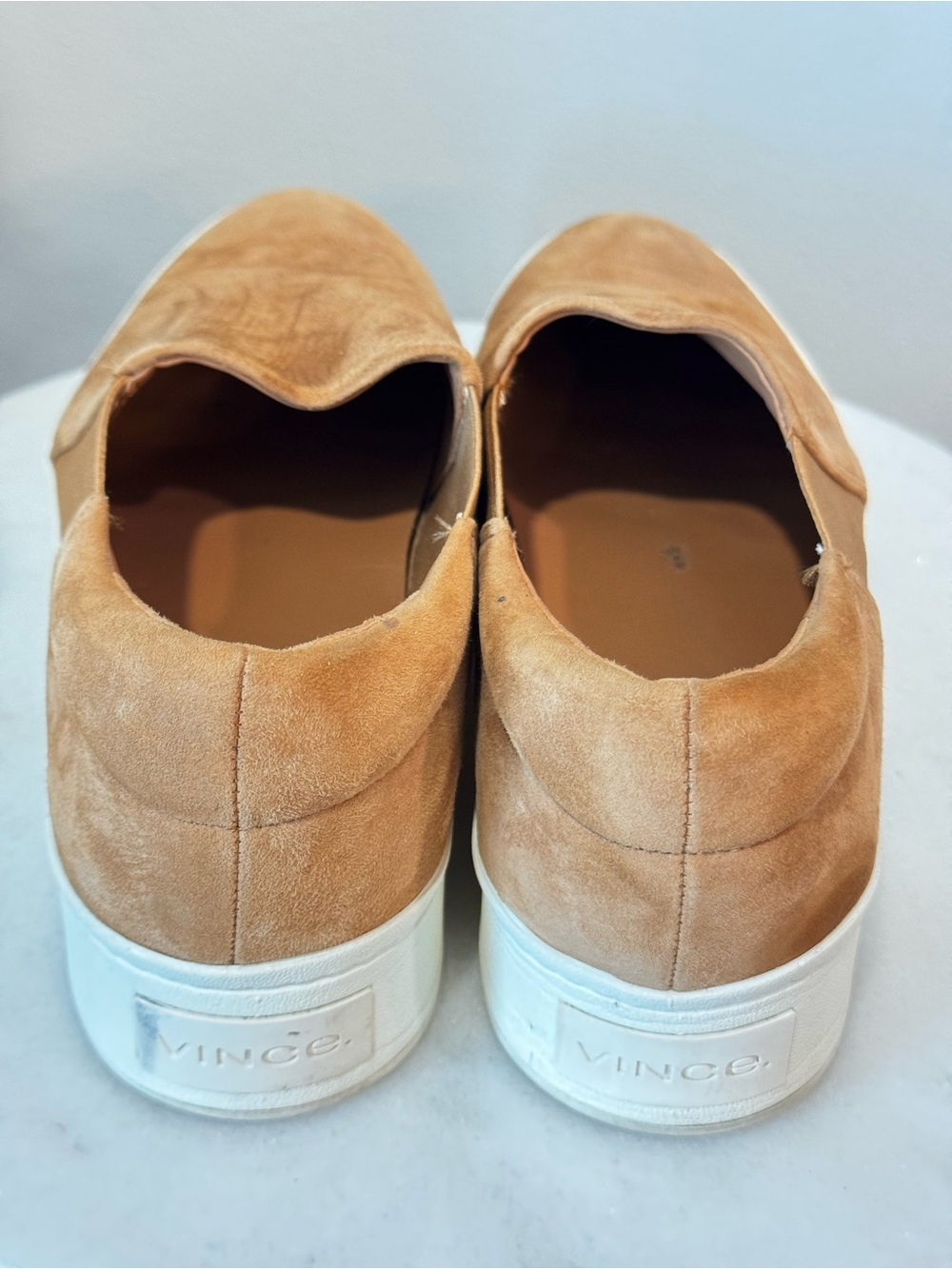 Vince Women's Suede Slip-On Sneakers in Cognac Sz 9 - Picture 7 of 14